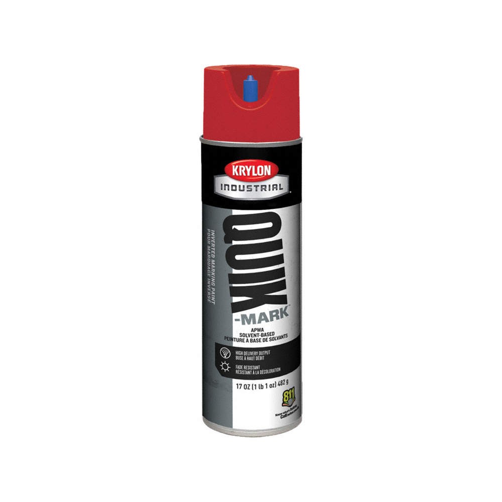 KRYLON INDUSTRIAL A03611007 Marking Paint,20 oz,APWA Red 54TH41