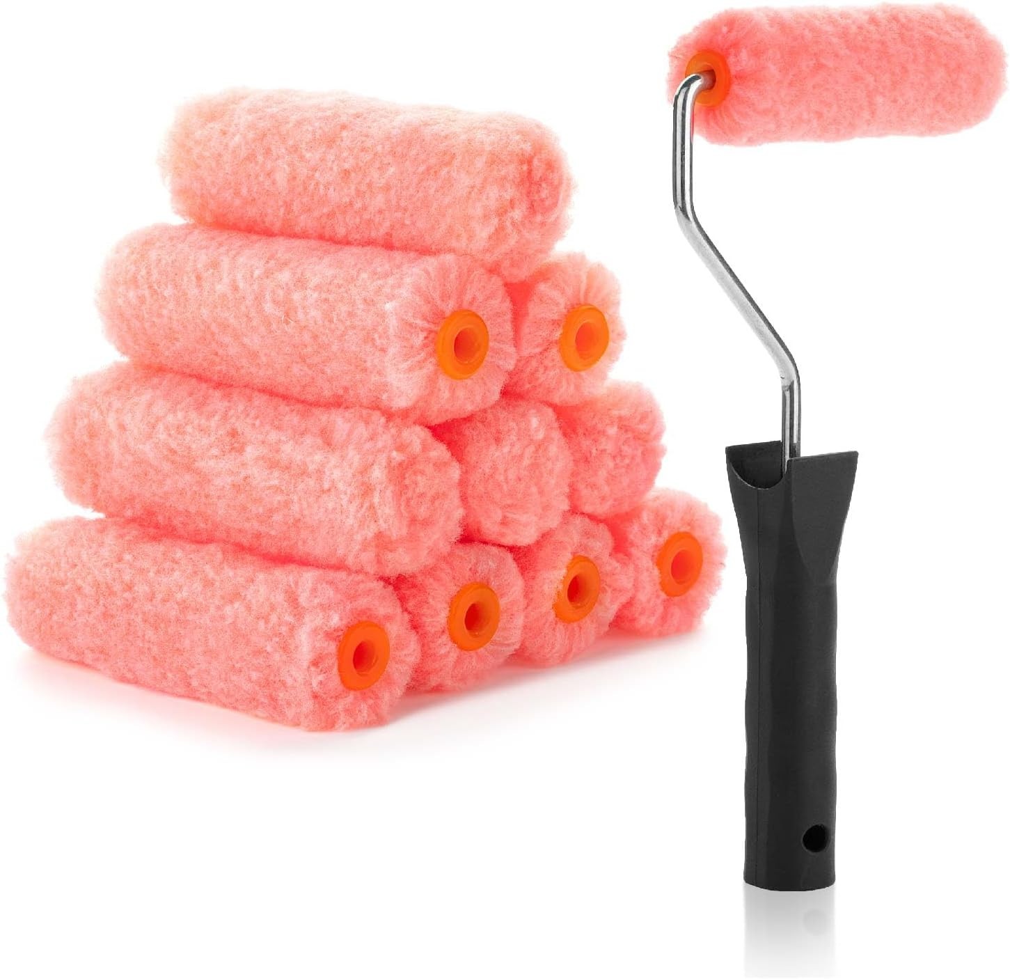 Bates- Paint Rollers, 4 inch Paint Roller with 10 Covers, Wall Painting Tool