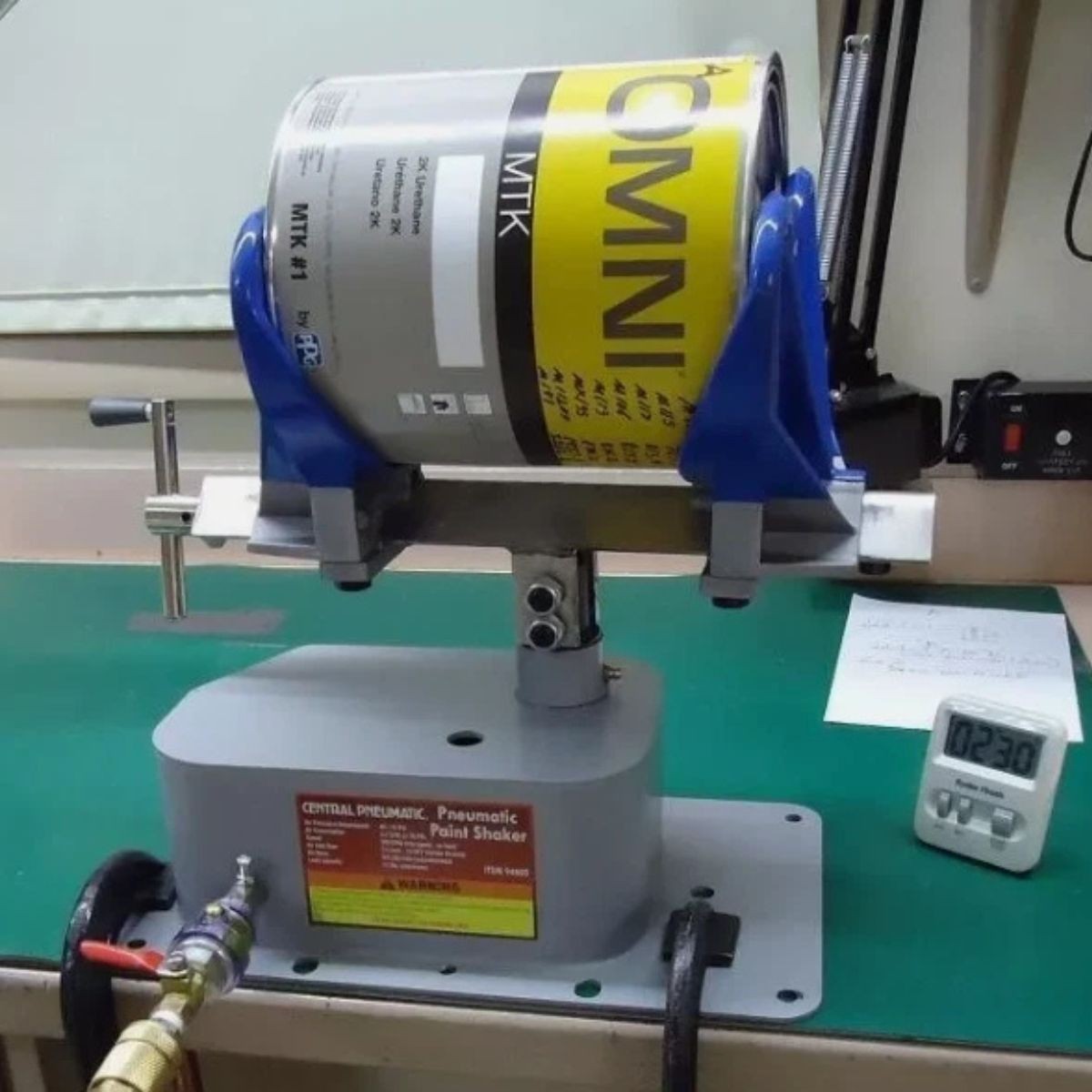 Pneumatic Paint Shaker Machine Air Pint Quart Gallon Mixer Nonsparking 1/4″ NPT