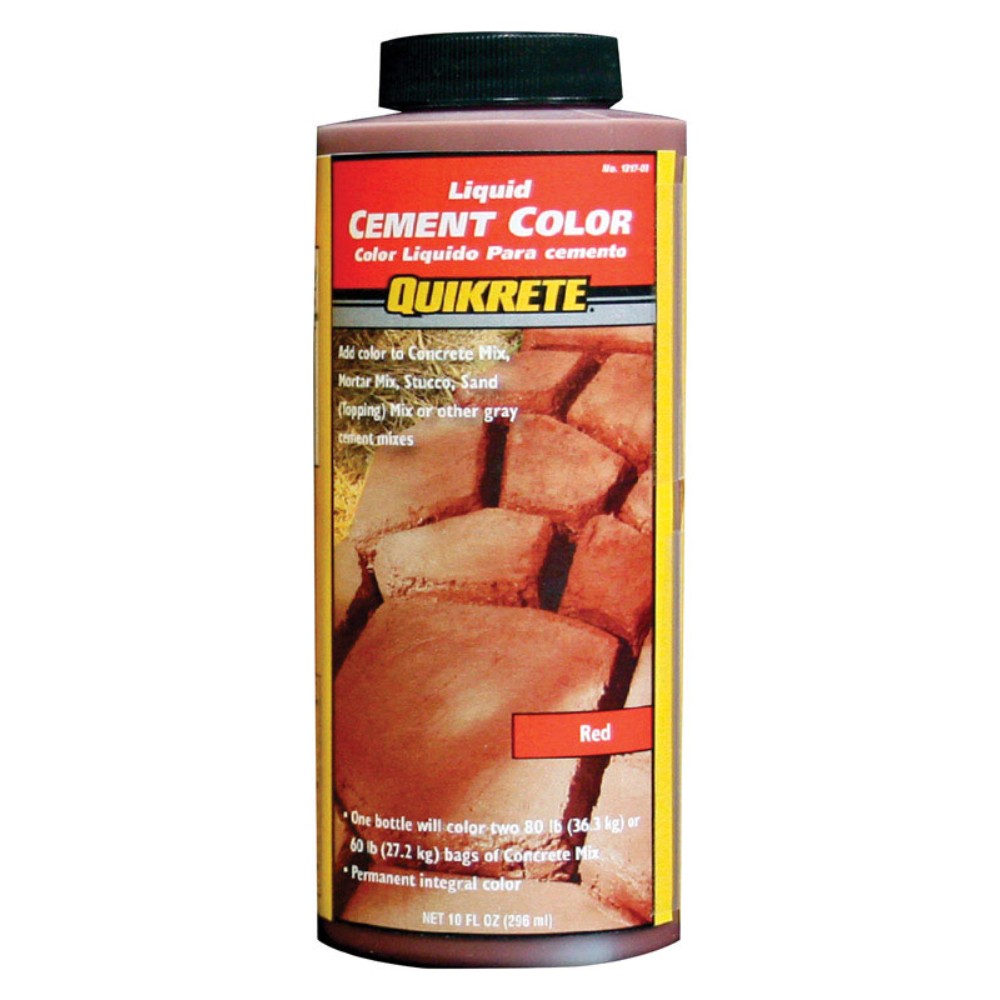 Quikrete Liquid Cement Color, Red, 10 oz, Permanent & Long-Lasting