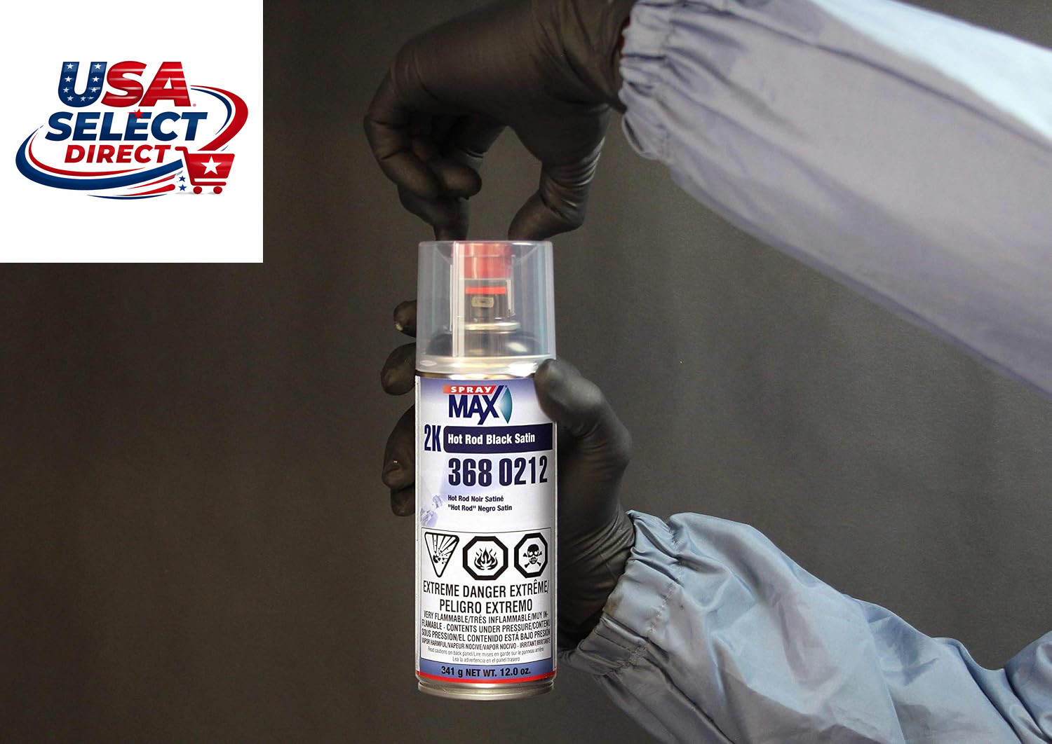 2 Pack Satin Black Spray Paint for Small Damage Repair