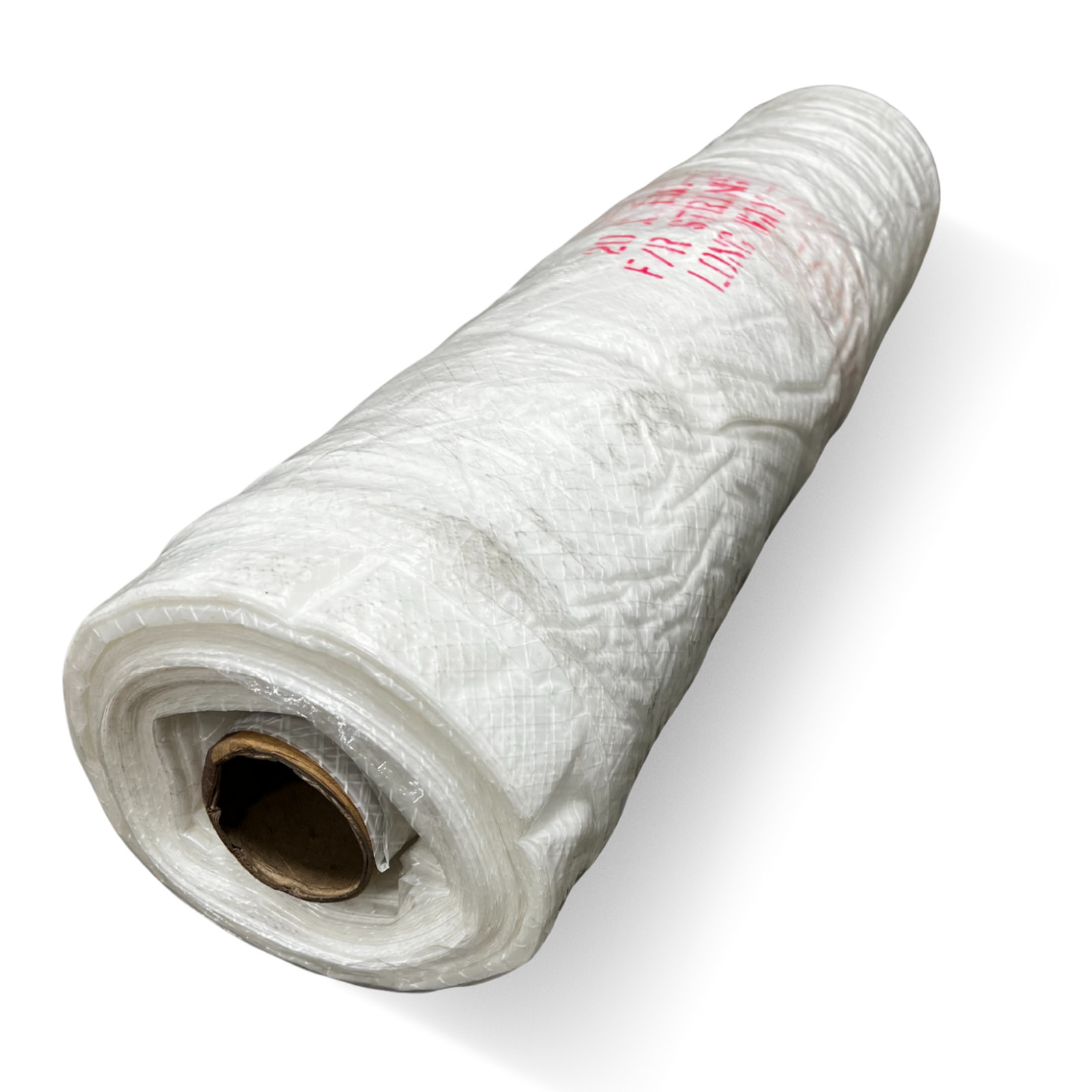 6mil 20’x100′ String Reinforced Woven Poly Sheeting Roll Clear Flame Retardant