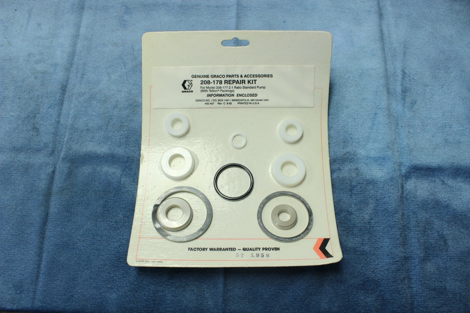 NEW GRACO Repair Kit 208-178 / 208178 for model 308-177 ratio standard pump