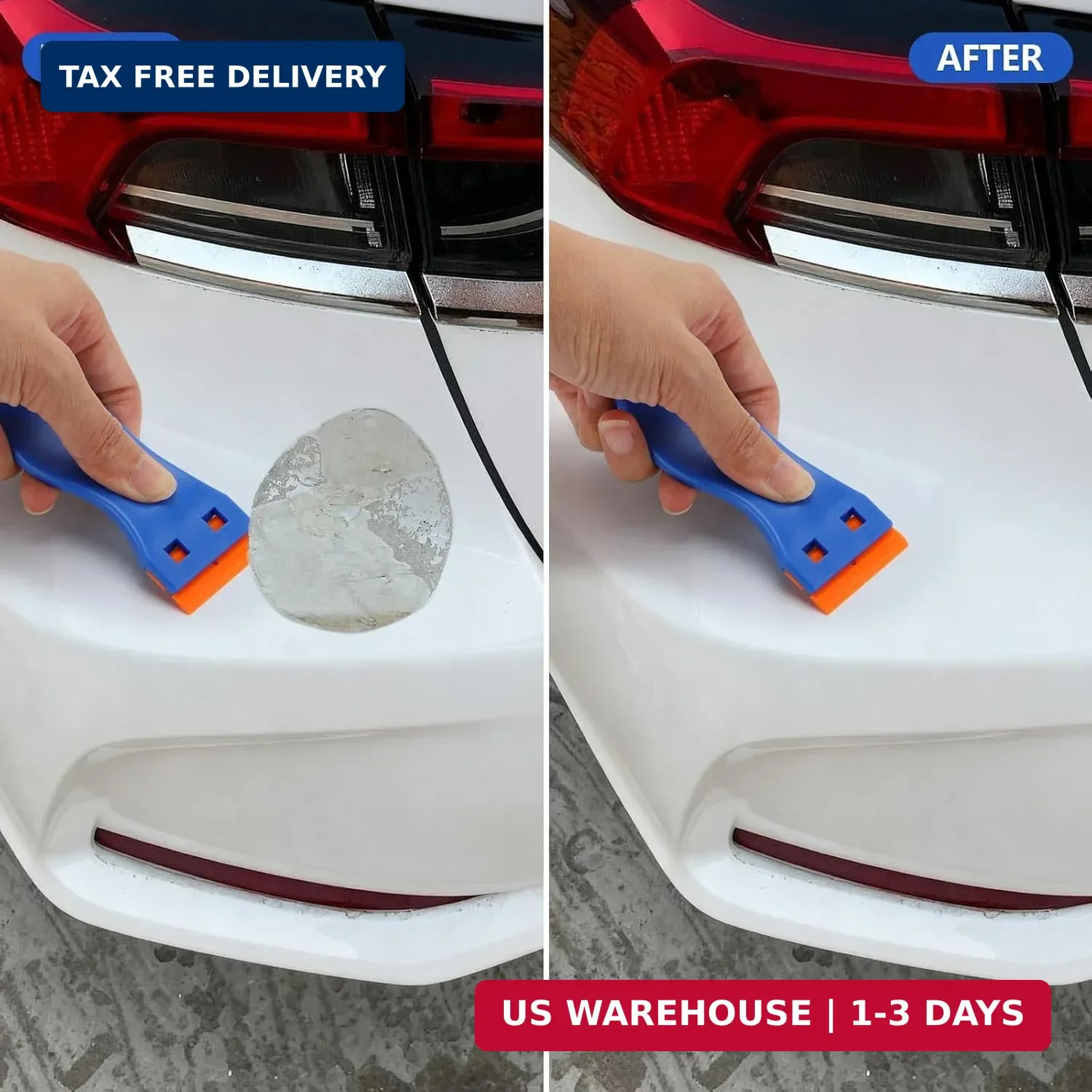 10 Plastic Razor Blade Scraper, 100 Pcs Blades, Remove Label Decal Tool for Stic