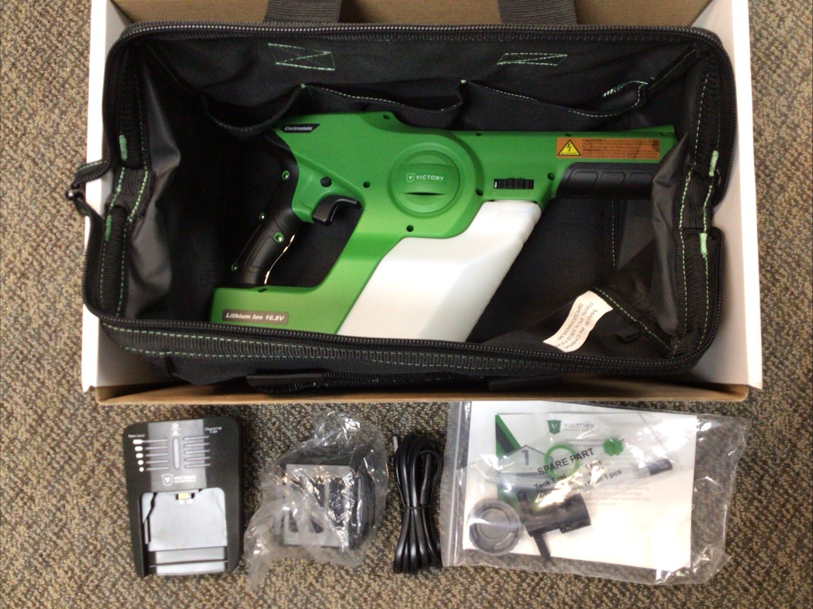 Victory Professional Cordless Electrostatic Handheld Sprayer VP200ESK OPEN BOX