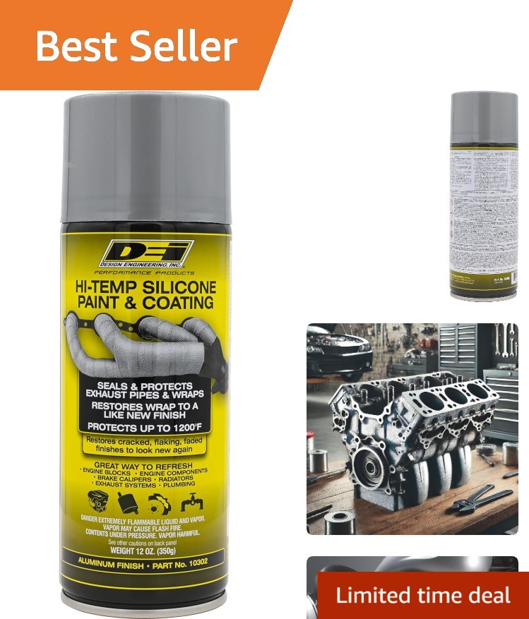 High-Temperature Aluminum Silicone Coating Spray for Exhaust & Metal Surfaces