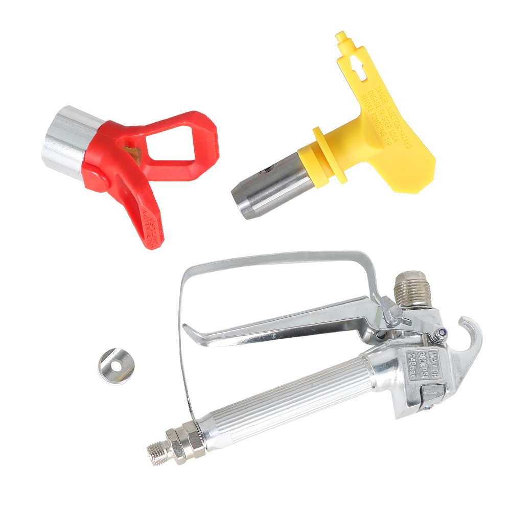 3600 psi Airless Paint Spray Gun 517 Spray Tip + Nozzle Guard for Sprayers
