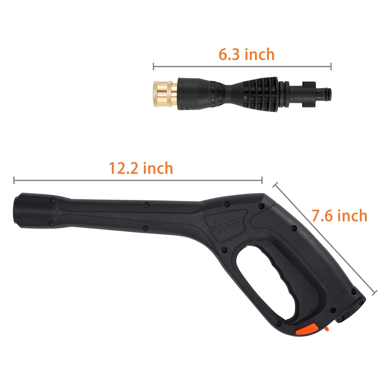 FIXFANS Pressure Washer Gun Kit with 5 Nozzles – Compatible Some Black