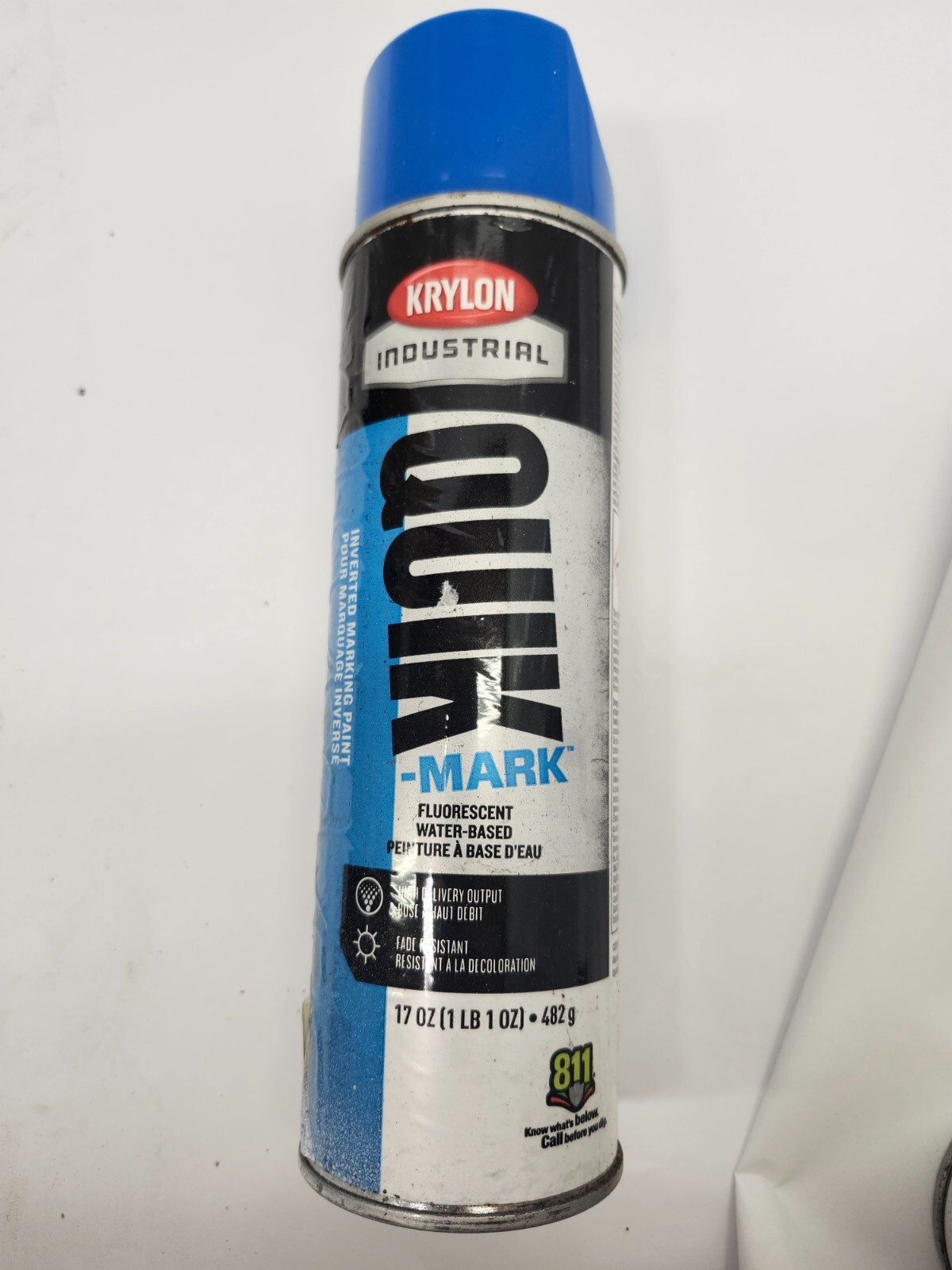 Krylon Industrial A03620 Inverted Marking Paint, 17 Oz., Fluorescent Caution