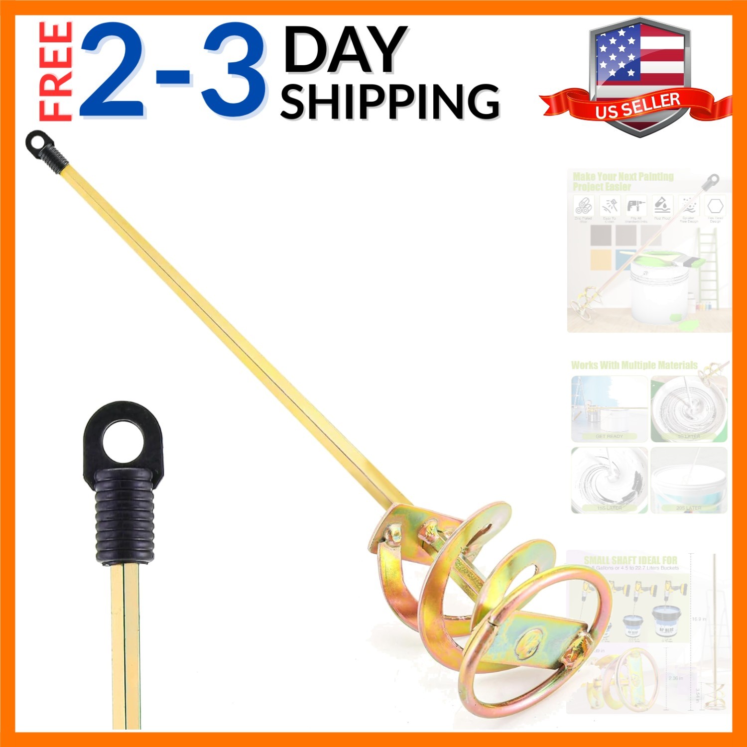 Paint Mixer for Drill – Drill Paint Mixer Works with Any Drill Bit – Rust-Pro…