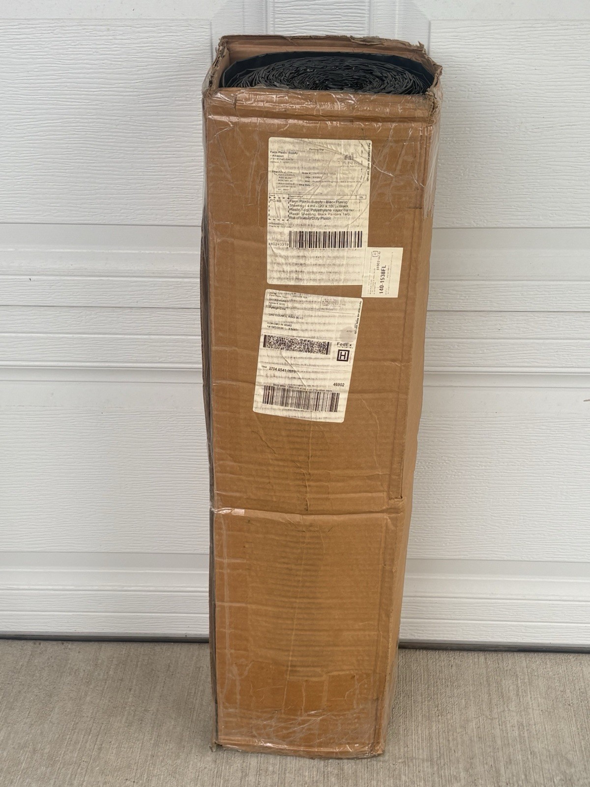 Farm Plastic Supply 4 Mil Black Plastic Sheeting 20’ x 100’ Poly Tarp Roll New