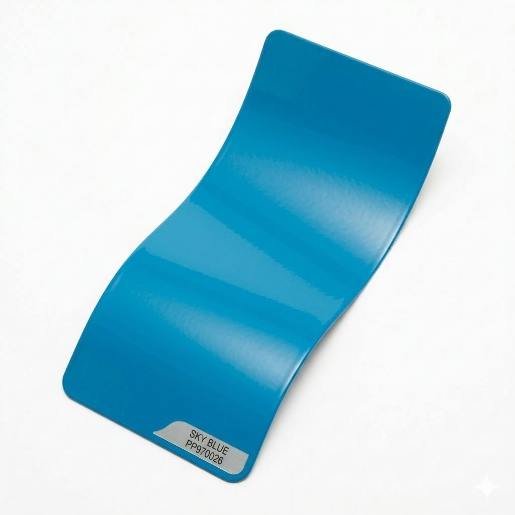 Spraylat Powder Coat Sky Blue Polyester Full Gloss PP970026 1 Lb
