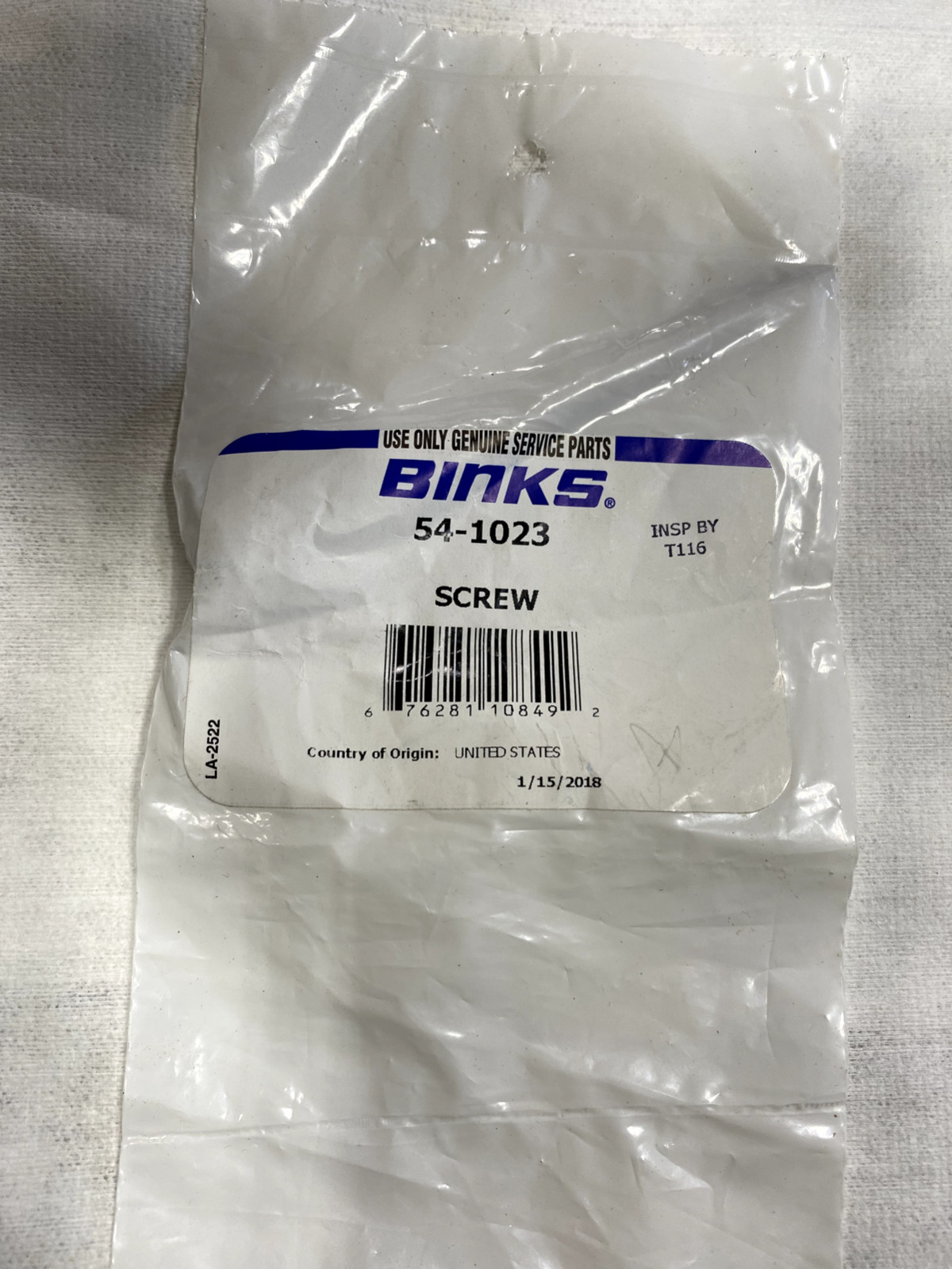 BINKS 54-1023 Screw for Conventional Spray Gun