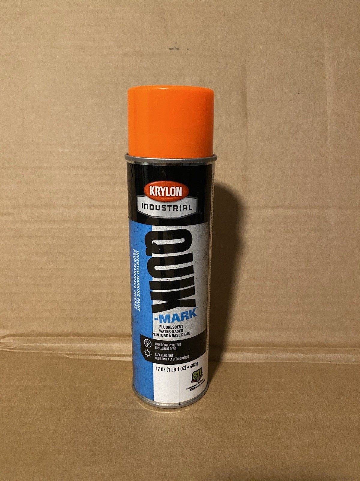 Krylon QUIK-MARK Water-Based Inverted Marking Paint – APWA Brilliant Orange 12pk