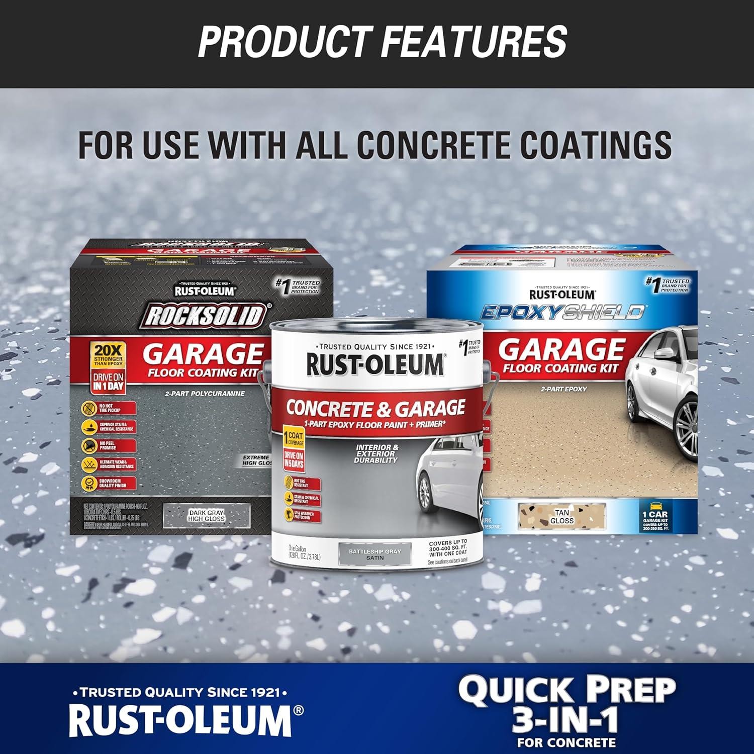 Rust-Oleum Quick Prep 3-IN-1 for Concrete, 1 Gallon – 362970
