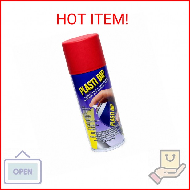 Plasti Dip Spray Coating, Red, 11 oz Aerosol Can, Multi-Purpose Peelable Rubber
