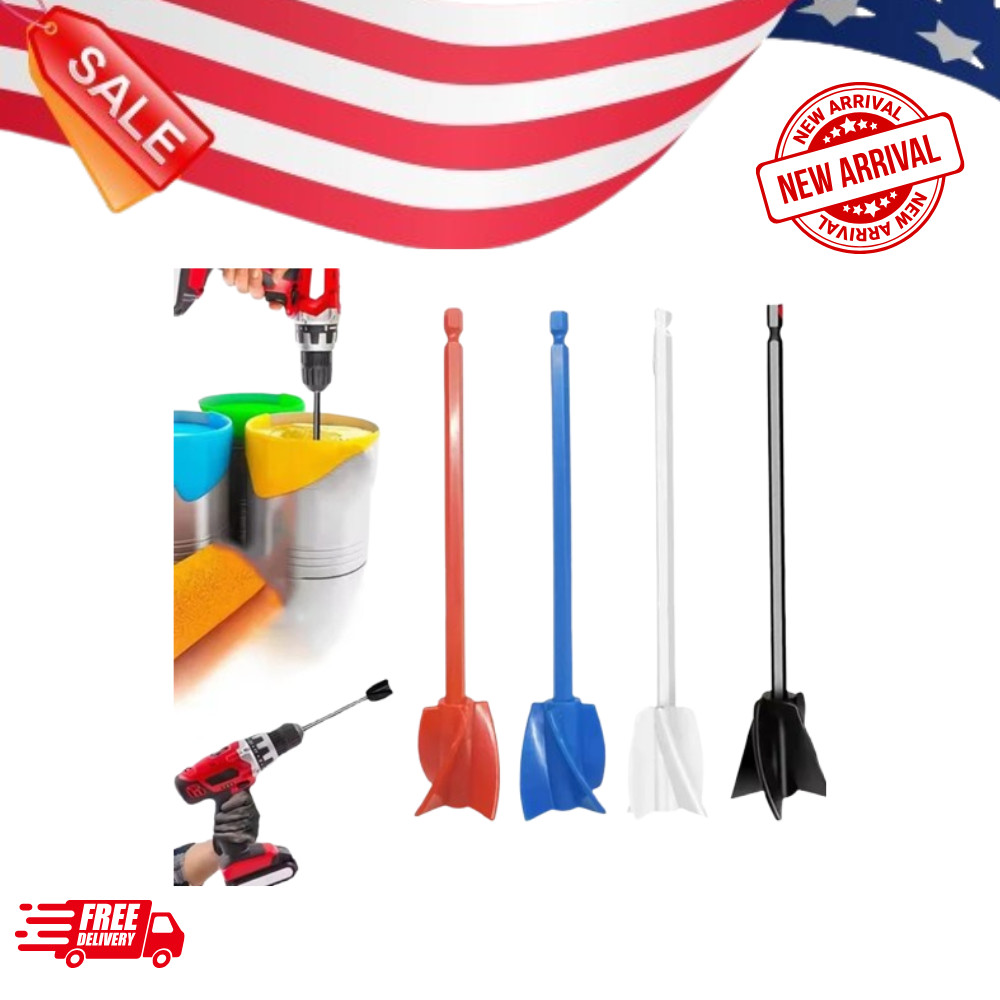 1pc Epoxy Resin Mixer Paddle Drill Attachment Stirrer Drill Chuck – Black