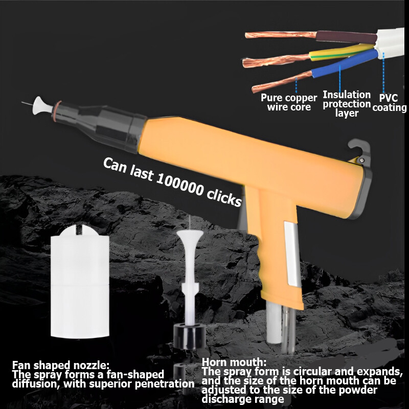 110V 220V Automatic Electrostatic Coating Tool Spraying Powder Kit Machine New