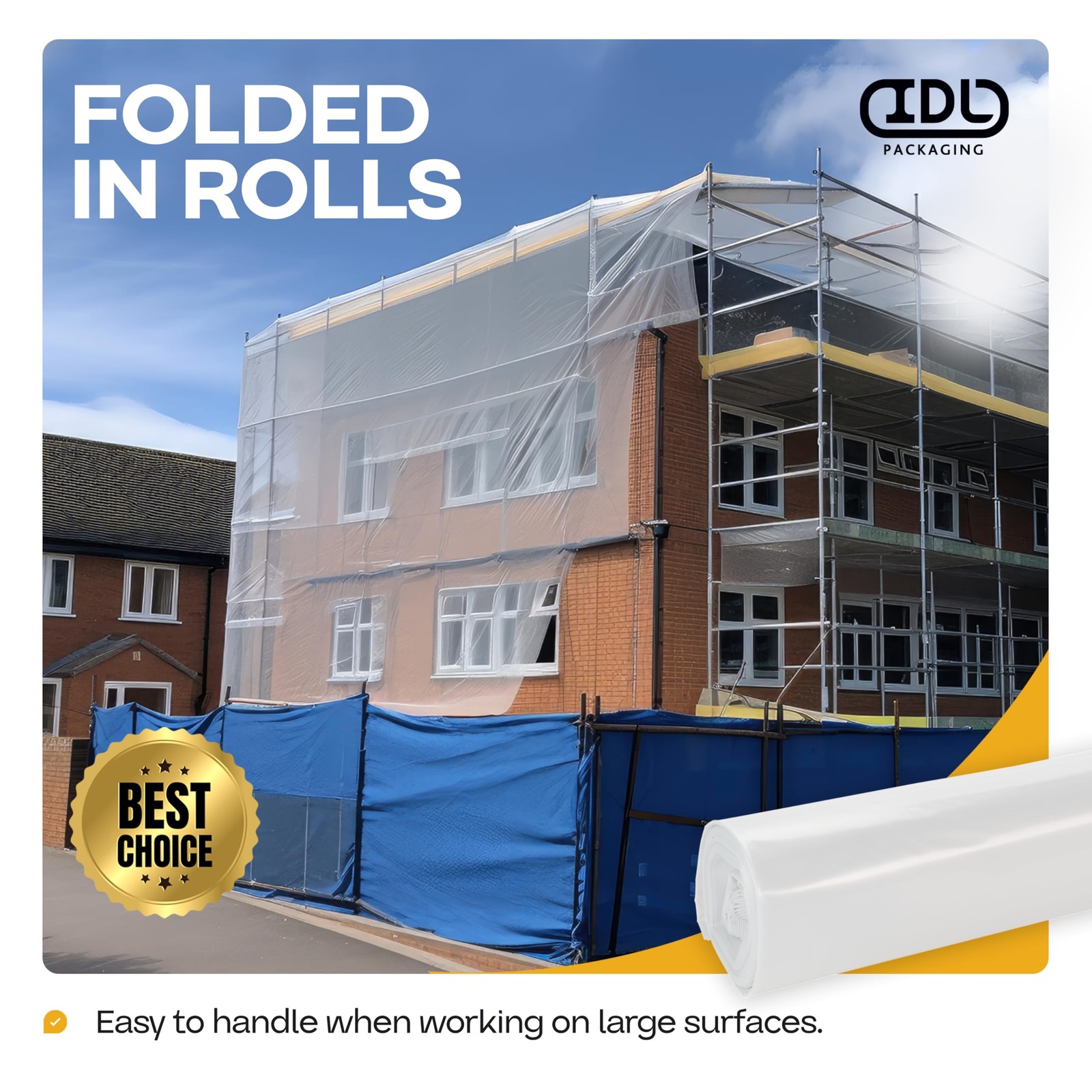 Plastic Sheeting 4 Mil 10 X 50 500 Sq. Ft. – Semi-Clear Plastic Sheeting