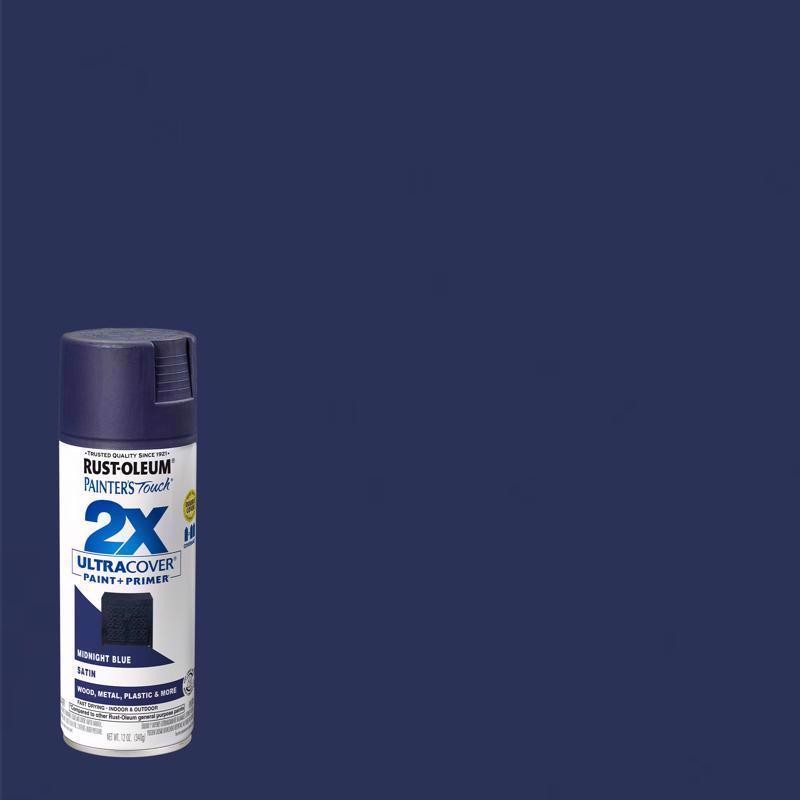 Rust-Oleum 249854 2X Ultra Cover Satin Midnight Blue Spray Paint (6pk)