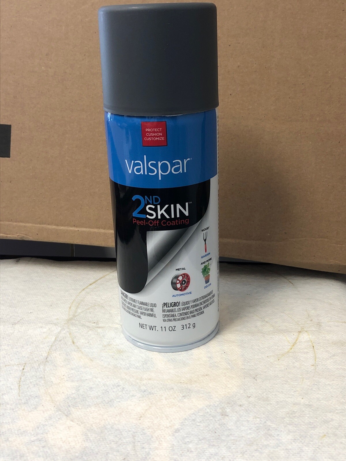 1 Valspar 17204 2nd Skin Clear Peel-Off Rubber Coating SMOKE – 11 oz.