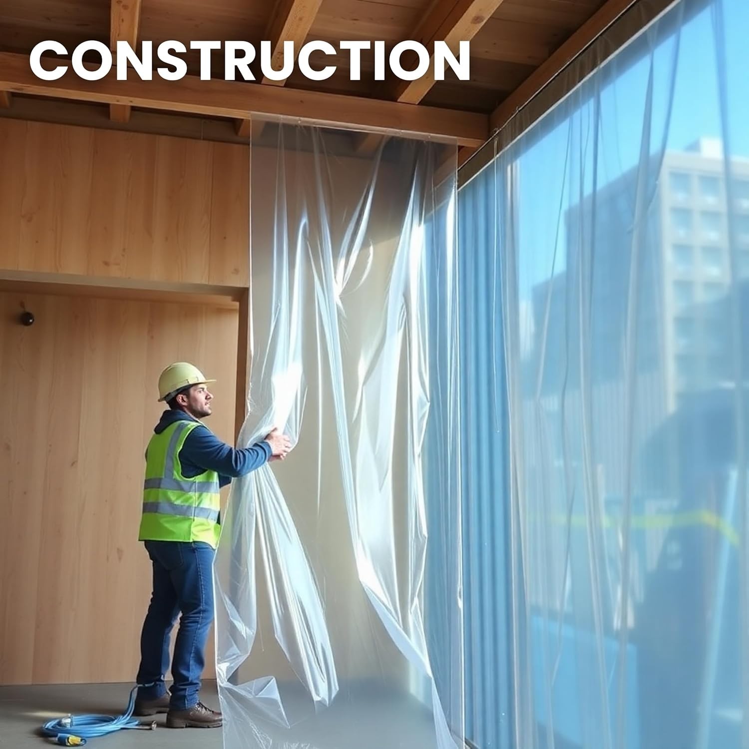 Versatile 6 Mil UV Protection Clear Sheeting – 10′ x 25′ for Gardening and More
