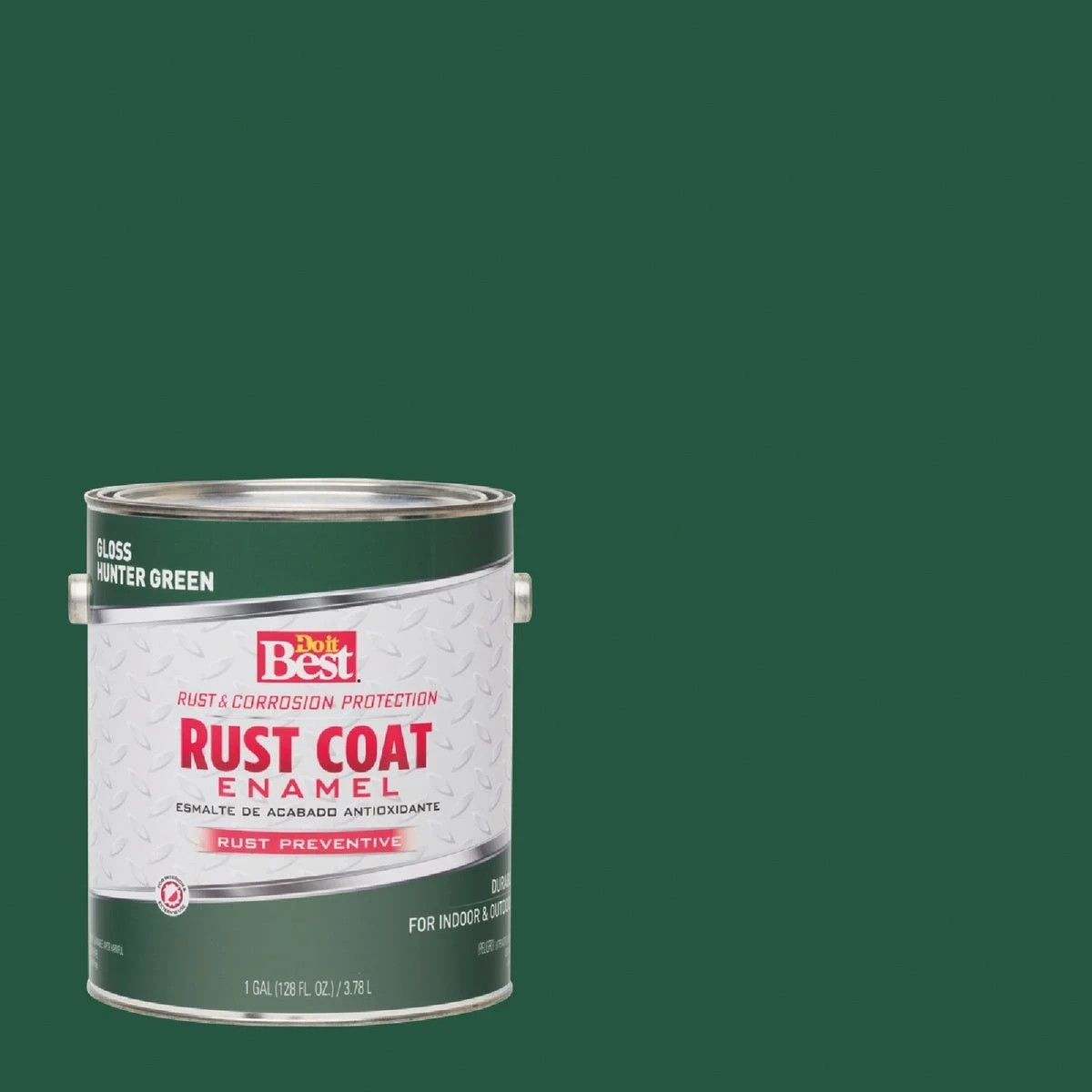 NEW *DENTED* Do it Best Rust Coat Oil-Based Gloss Enamel Hunter Green 1-GALLON