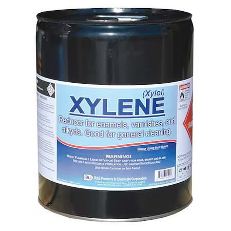 Rae S-01Cn 5 Gal Xylene Paint Thinner Solvent, Clear, Solvent Base