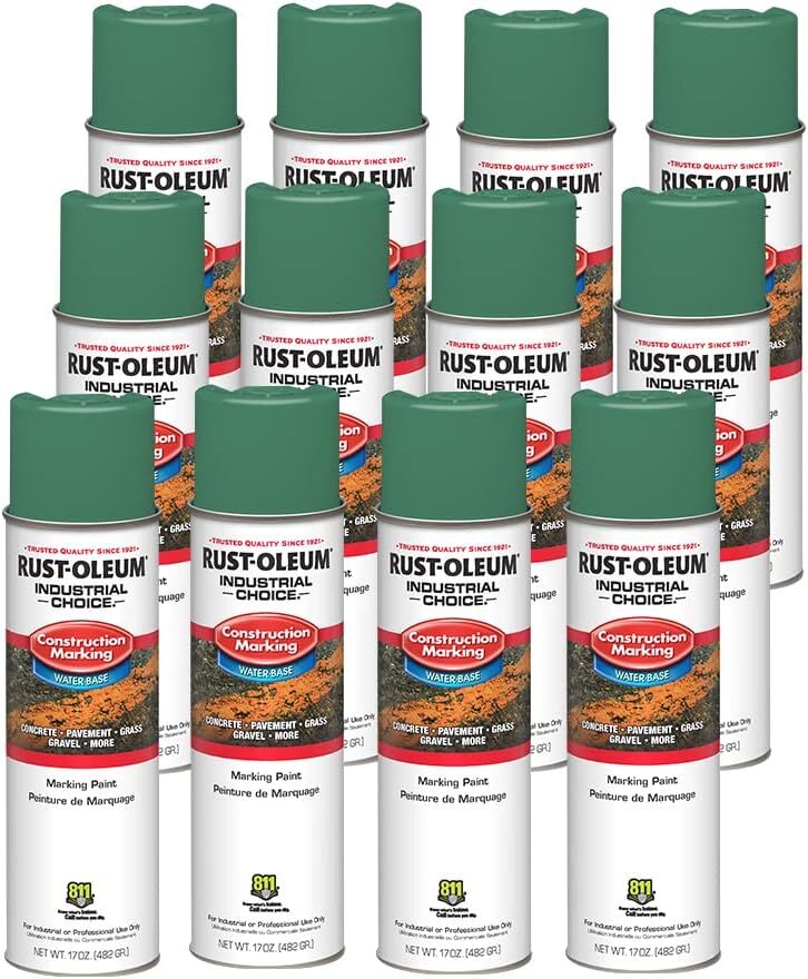 Rust-Oleum 314062 Marking Paint M1400, 17 oz. Safety Green. CASE OF 12