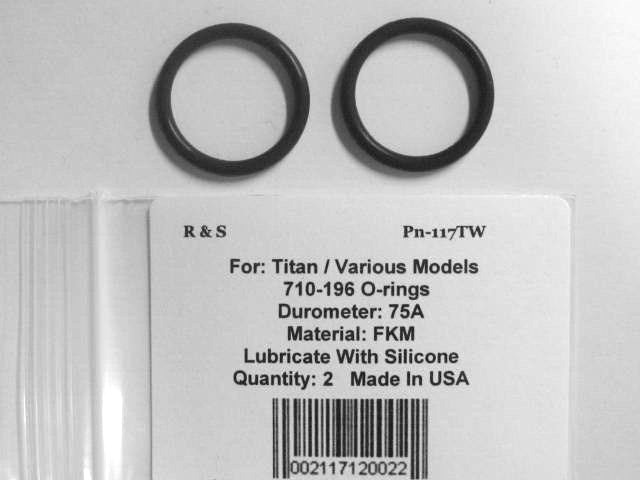 2 Titan Compatible 710-196 O-Rings / R&S 117TW / FKM Material
