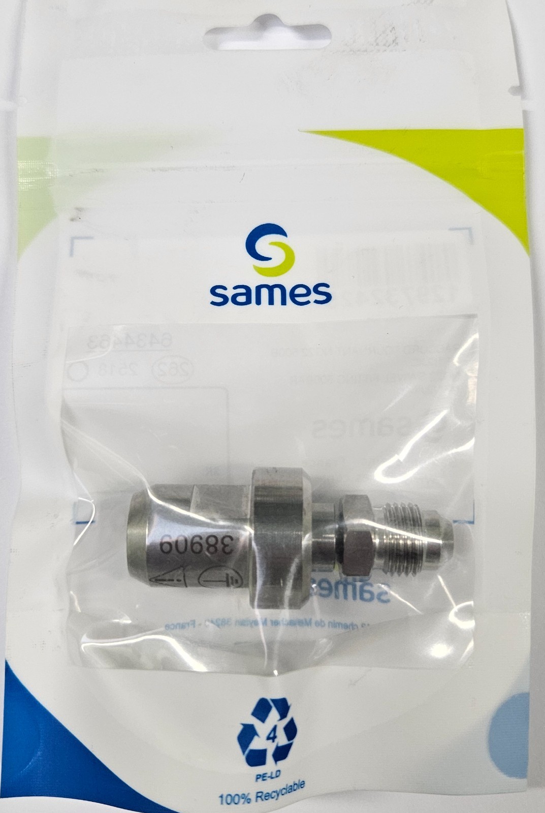 Sames / Kremlin Swivel fitting NG22 500Bar, MF 1/2 JIC, 129732425