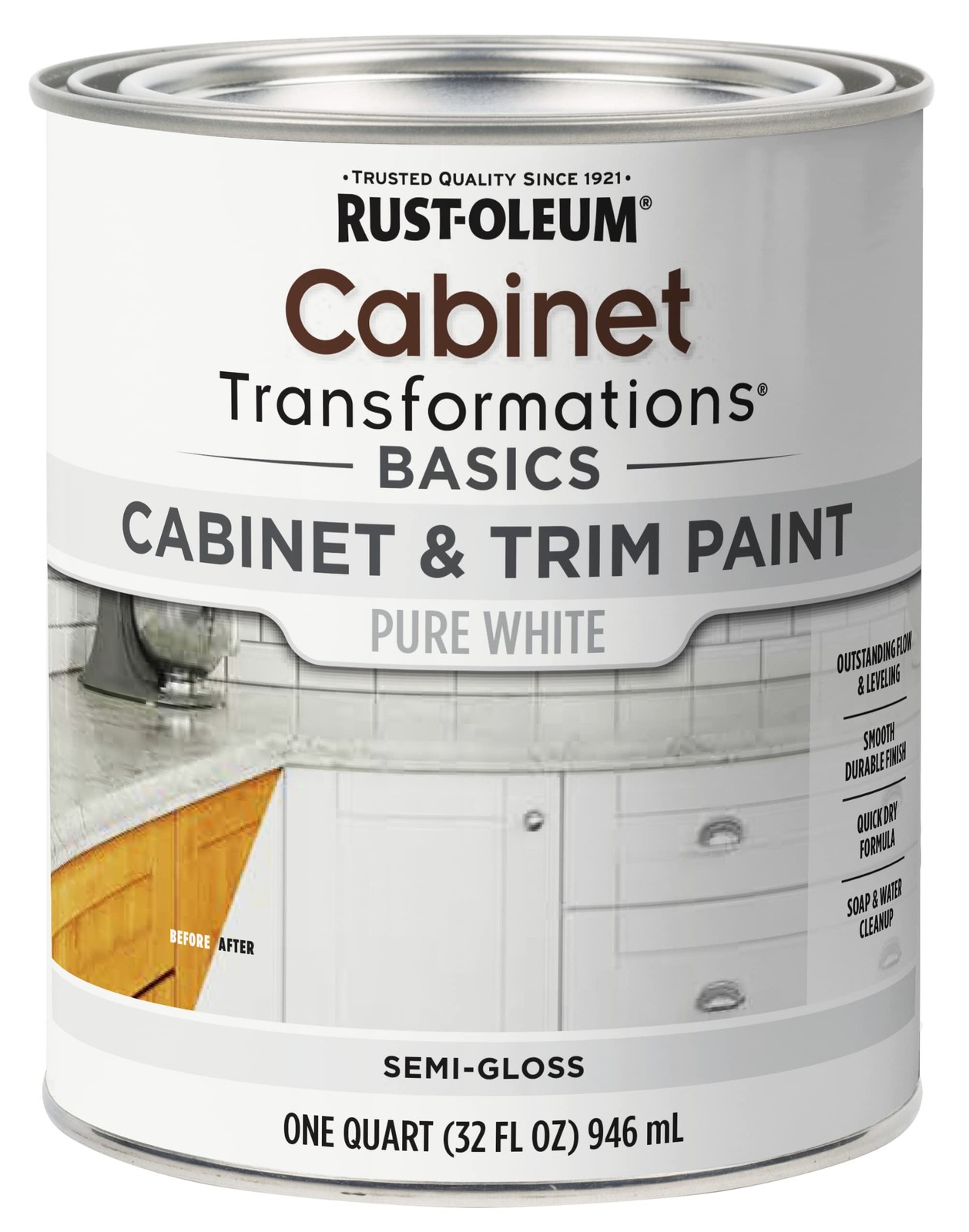 Rust-Oleum 372007 Transformations Basics 32 Fl Oz (Pack of 1), Pure White