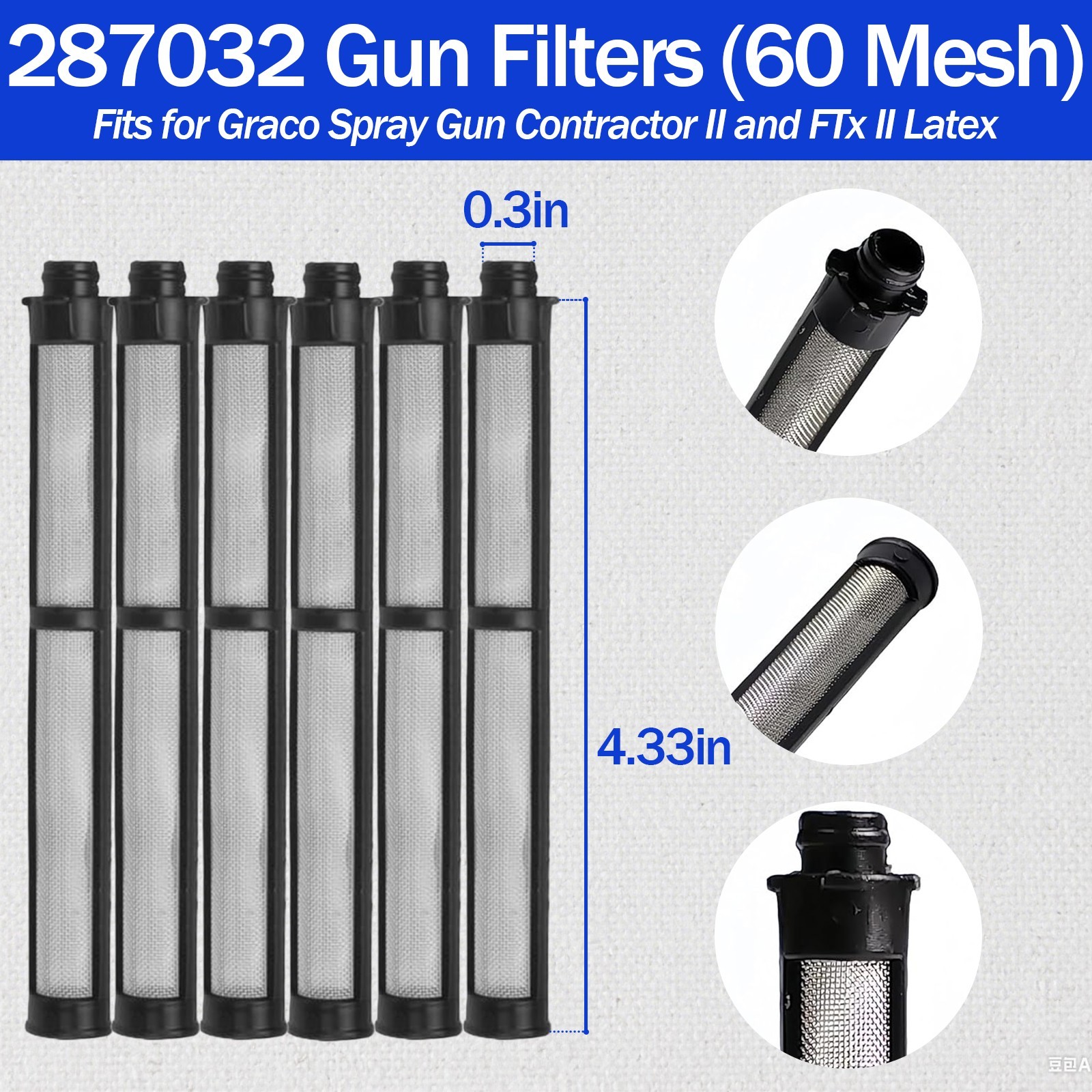 246385 246384 287032 Filter Set for Graco 390 395 490 495 595 3400 Sprayer