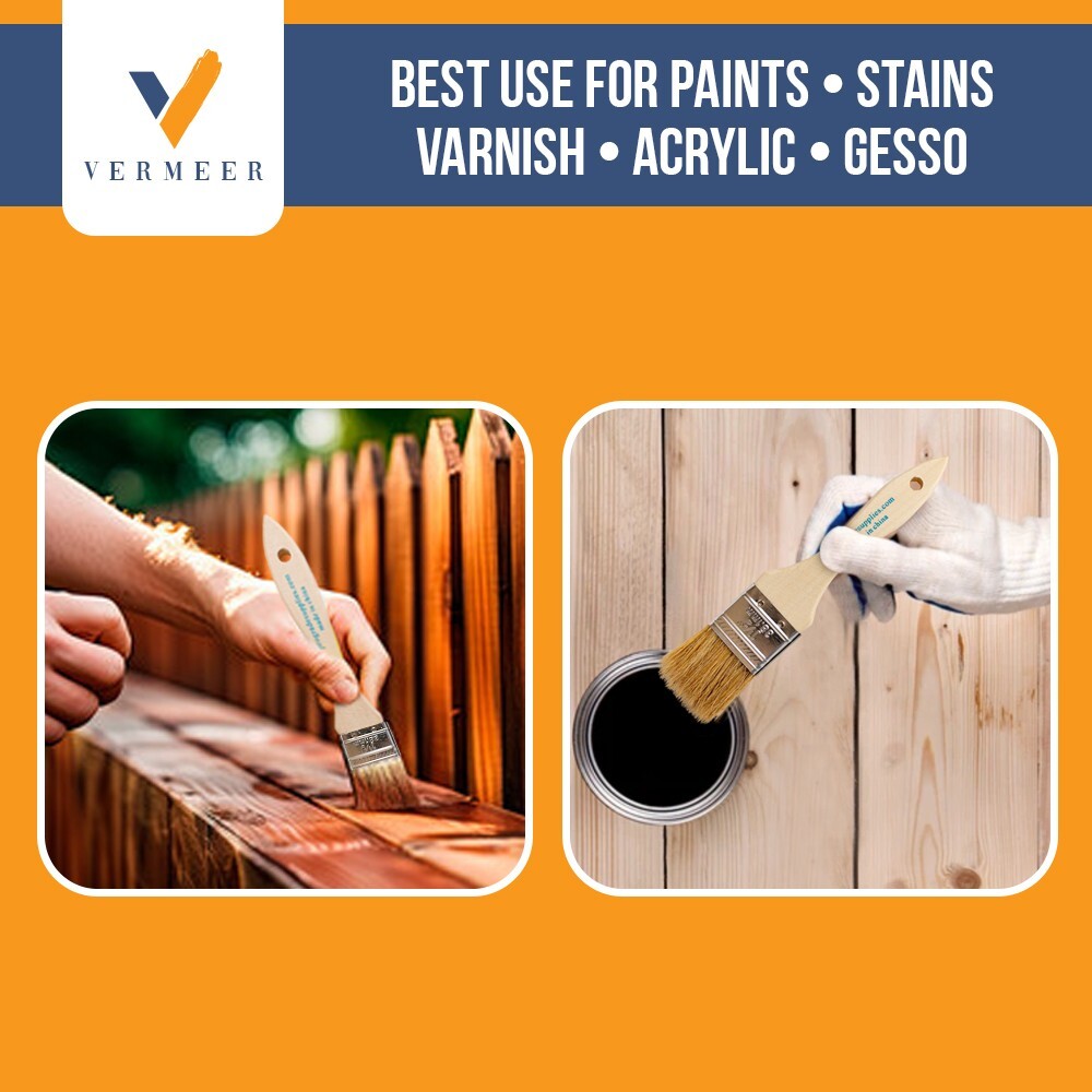 96 Pack – 1.5″ Chip Brushes for Paints, Stains, Varnishes, Glues & Gesso