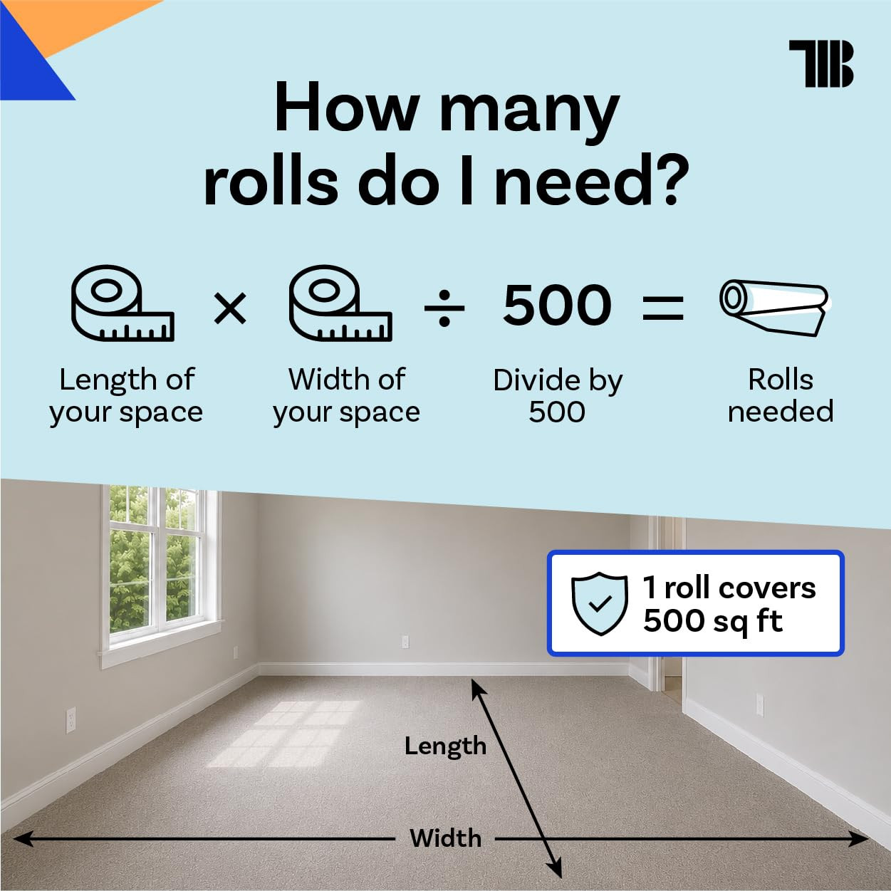 Carpet Protection Film 30″ X 200′ Roll, Self Adhesive Plastic Carpet Protector F
