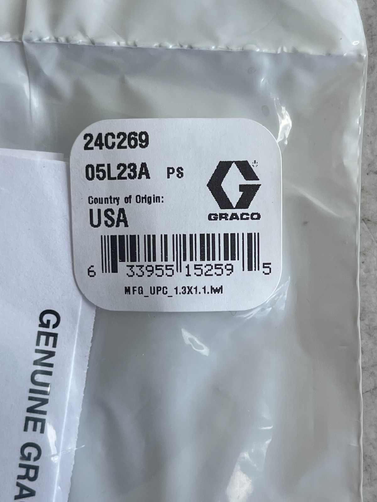 GRACO 24C269 Fluid Fitting For Pressure Feed Spray Guns Genuine OEM Part