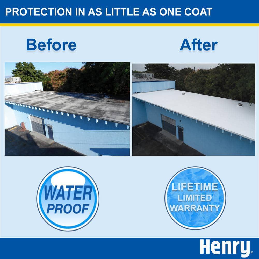 100% Silicone Roof Coating Henry Tropi-Cool 4.75 Gal. 887 White Lower Roof Temp