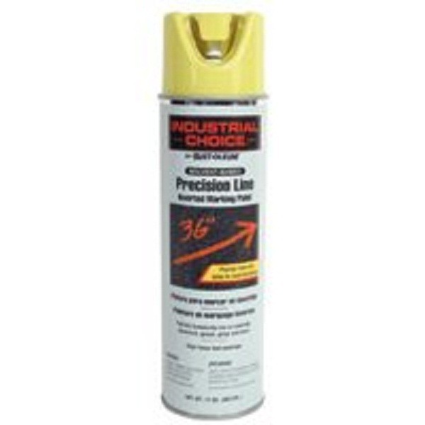 NEW CASE (12) RUSTOLEUM 203024 17OZ CAUTION YELLOW INVERTED MARKING PAINT