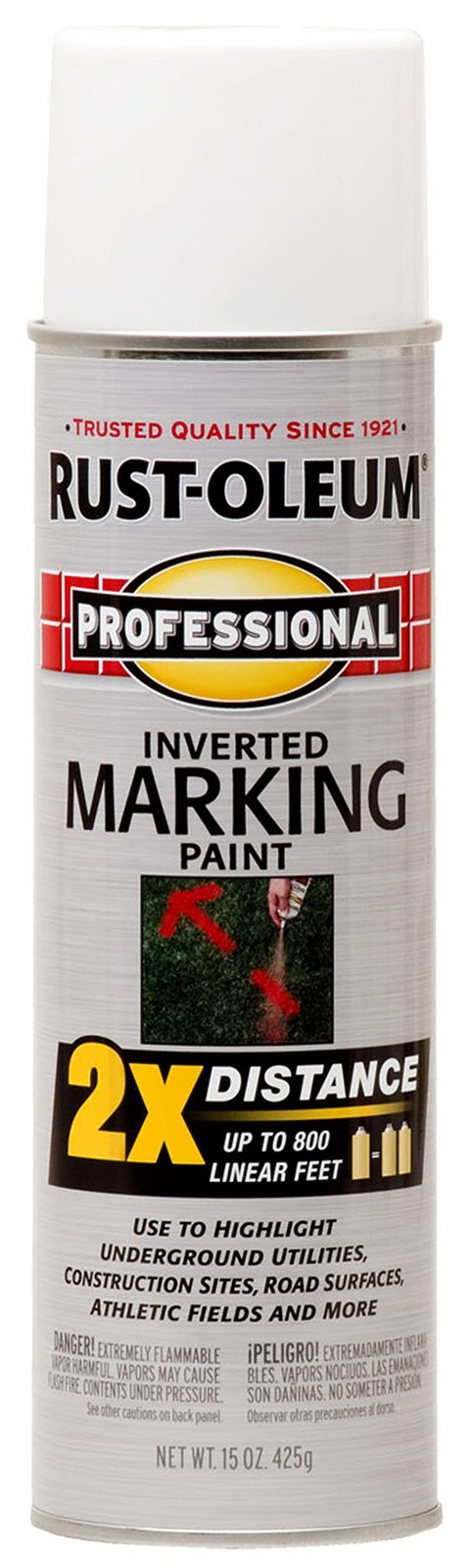 Rust-Oleum 266593 Professional 2X Distance 15 Ounce (Pack of 1), White