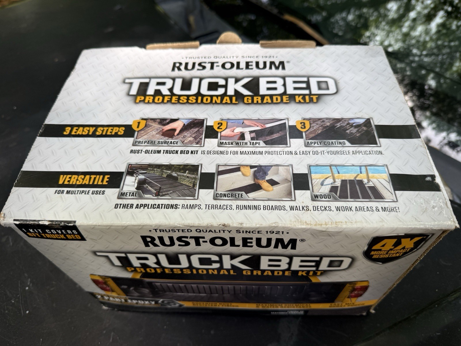 Rust-Oleum Epoxy Truck Bed Paint Kit Black 1 Gallon Impact & Rust Resistant