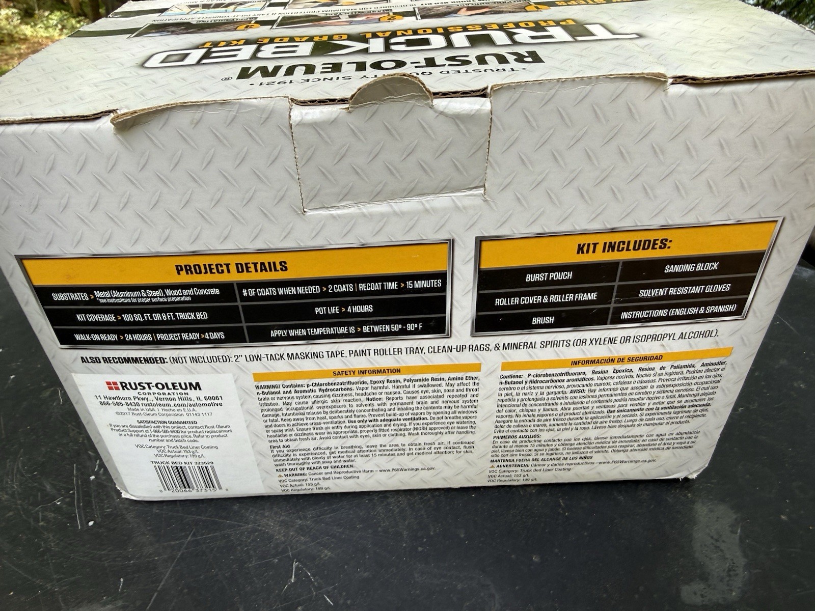 Rust-Oleum Epoxy Truck Bed Paint Kit Black 1 Gallon Impact & Rust Resistant