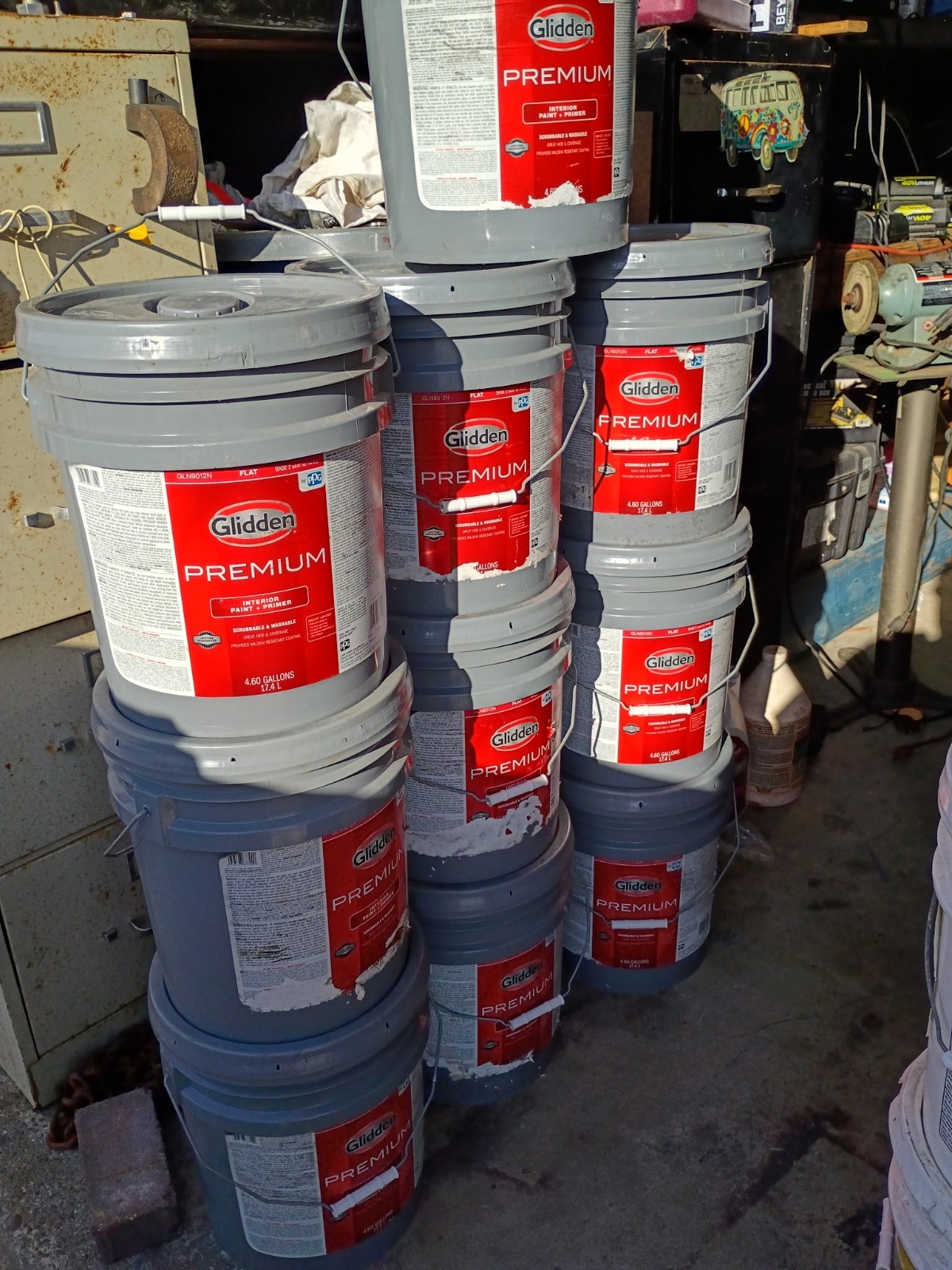 50 Gallons Interior Paint – 10 Sealed 5-Gallon Buckets – Contractor Lot – 2023