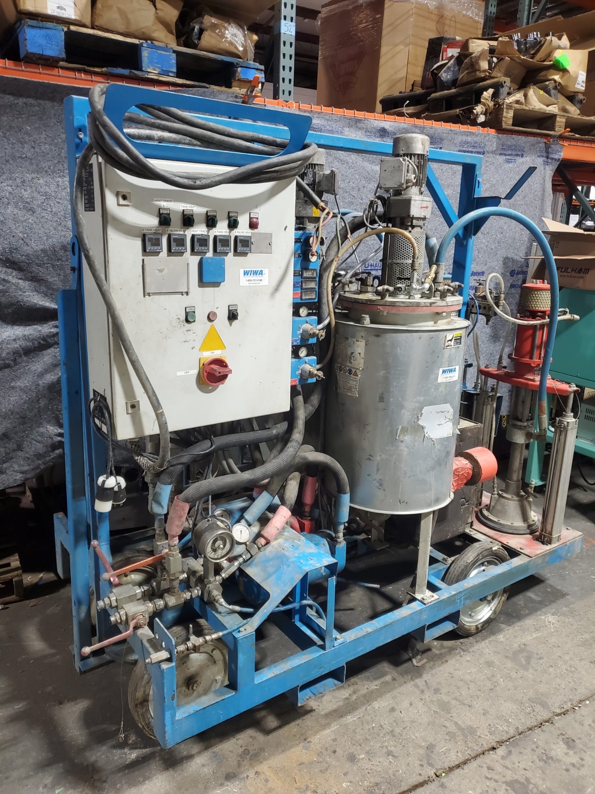 Wiwa Duo-Mix 333 Airless PFP Plural Component Sprayer Cart W/ Heaters