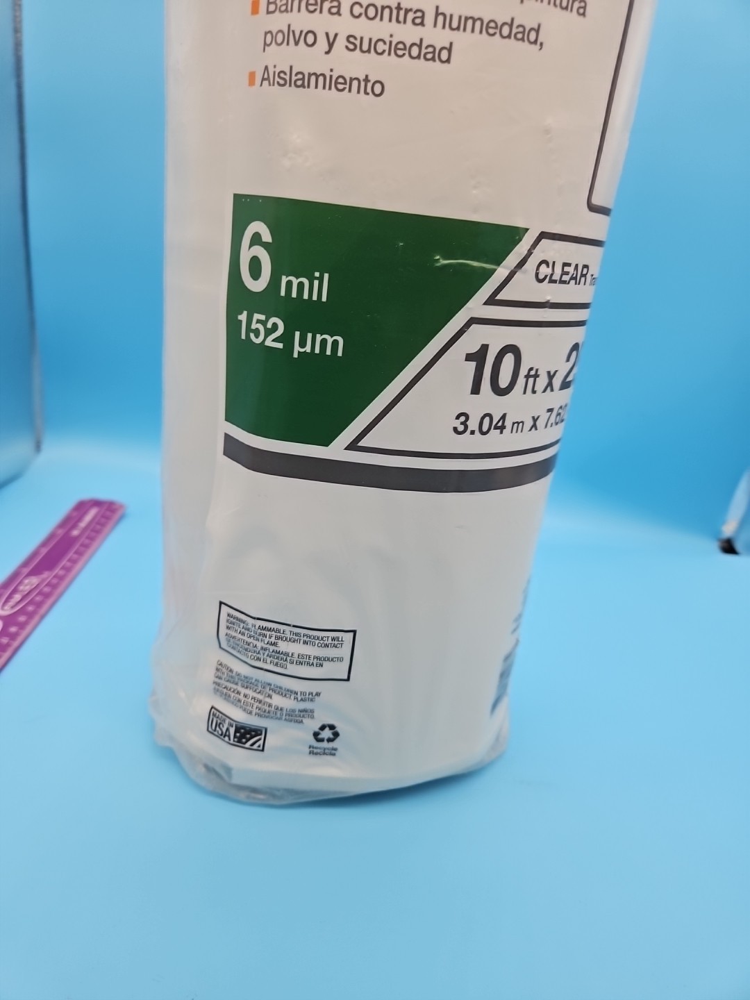 HDX 10 ft. x 25 ft. Clear 6 mil Plastic Sheeting