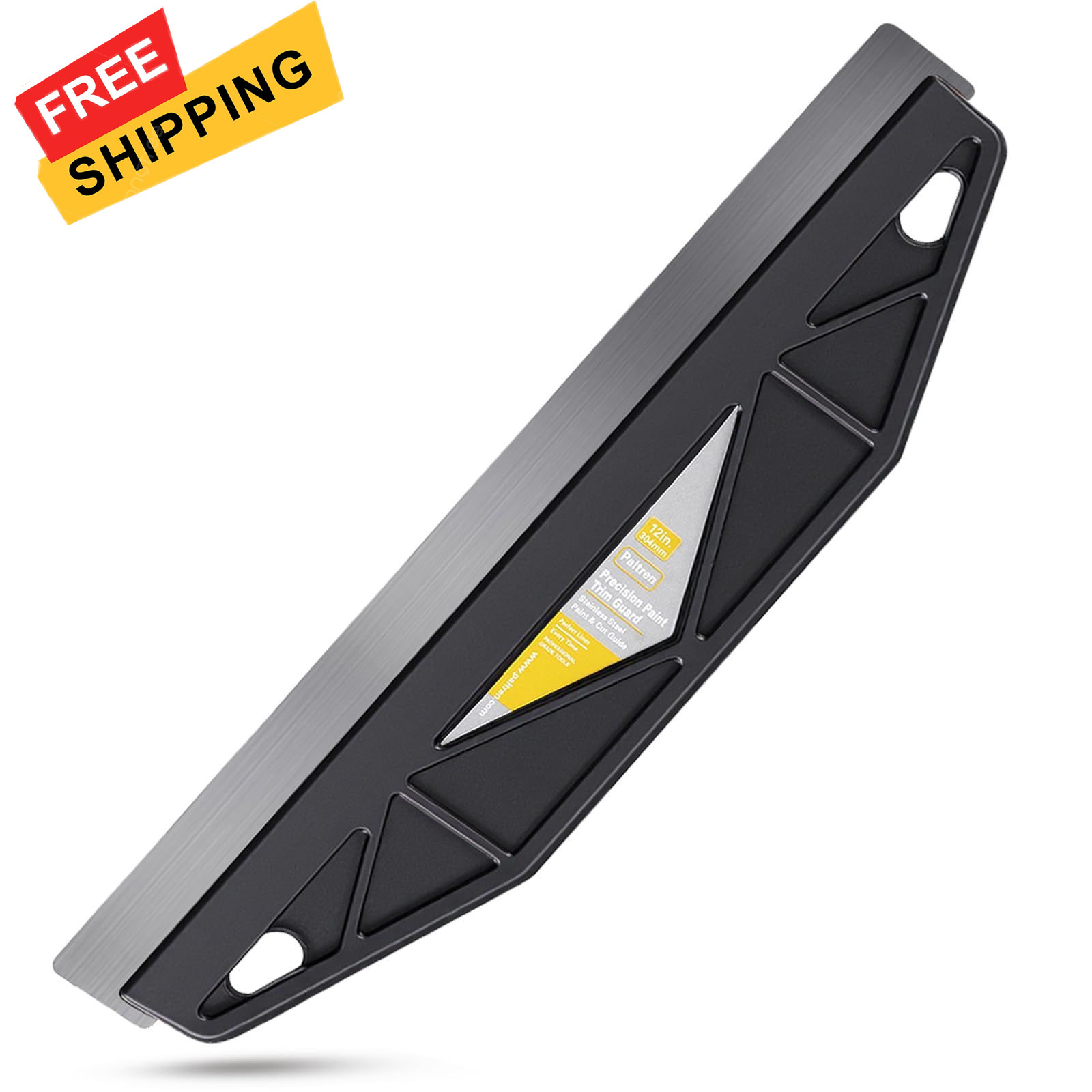 Paltren 12-Inch Paint Edger & Trim Guard | Stainless Steel Straight Black
