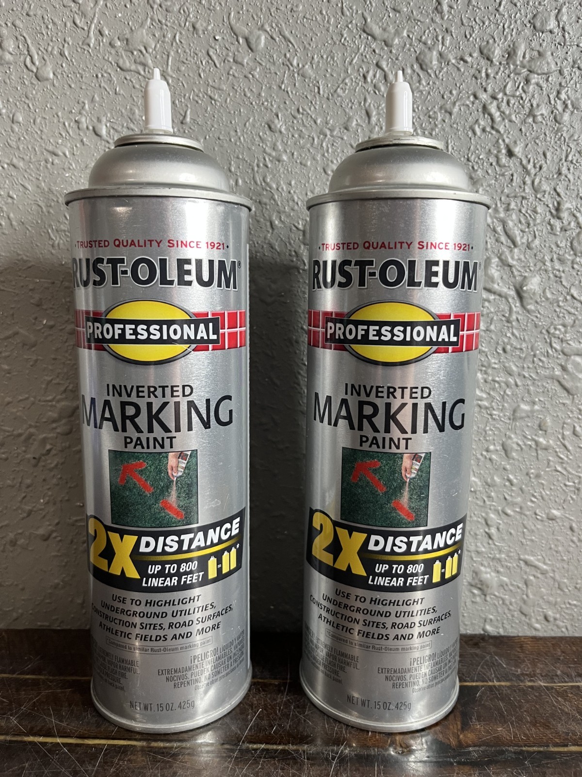 Rust-Oleum Professional Inverted Marking Paint 15 oz Aerosol Spray 2-Pack