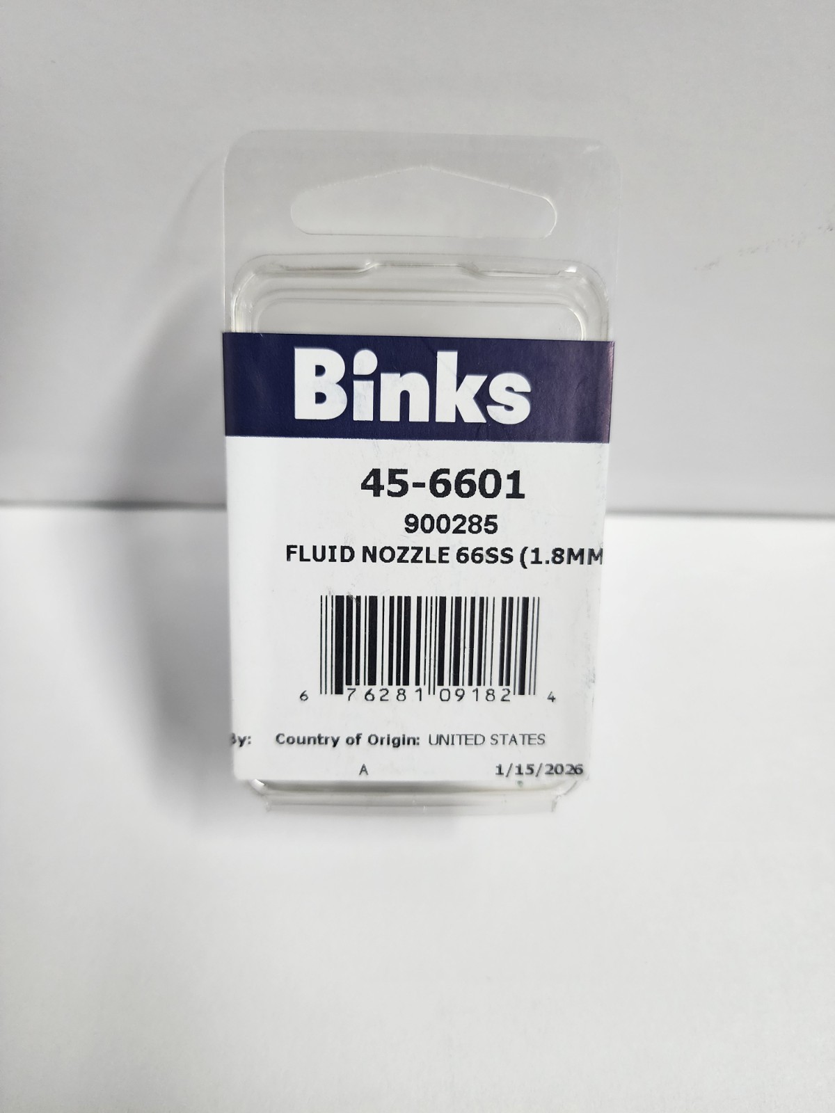 Binks 45-6601 Spray Gun Fluid Nozzle, For 4Yp07, 2100, 2001 gun