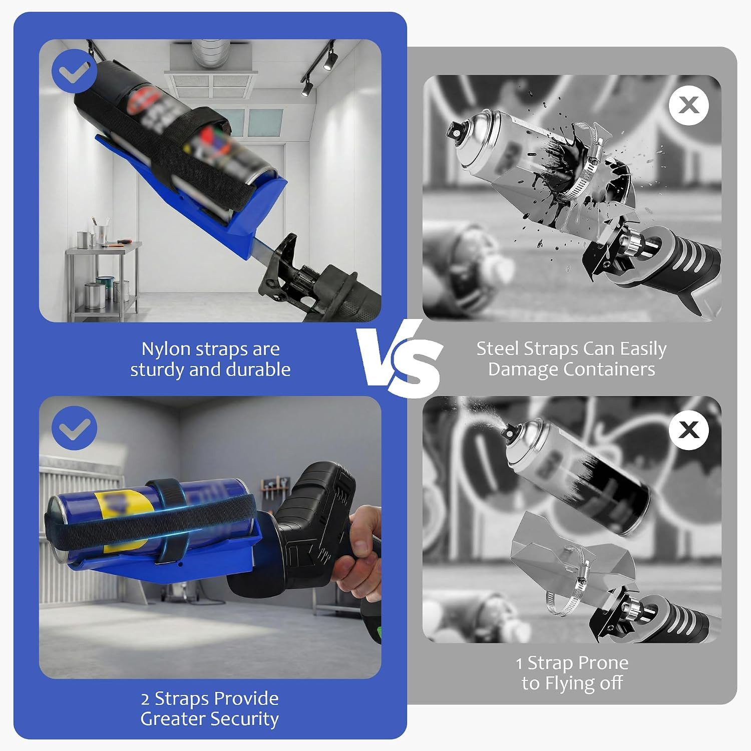 Spray Paint Shaker for Reciprocating Saw, Spray Can Shaker with One-Click Adjust