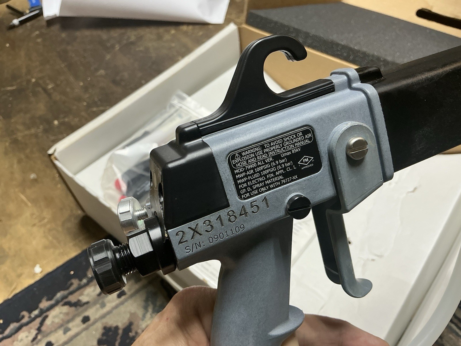 ITW Ransburg 85KV Electrostatic Powder Coat Spray Applicator Vector 79900 RS90