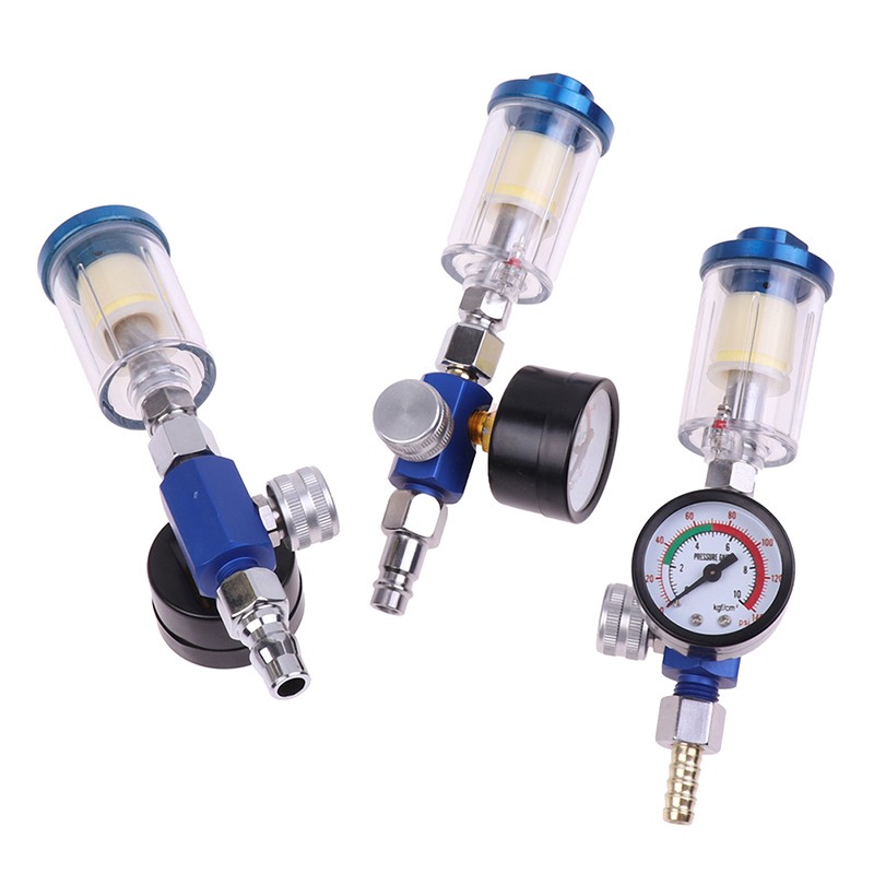 Pneumatic Spray Gun Air Regulator Gauge Water Trap Filter Tool JP/EU/US Adapt A3